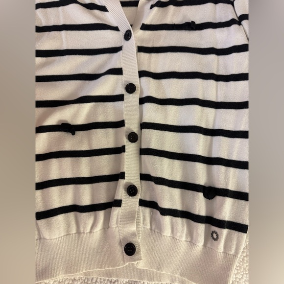 Anthropologie Numph white/black cardigan - Picture 6 of 8